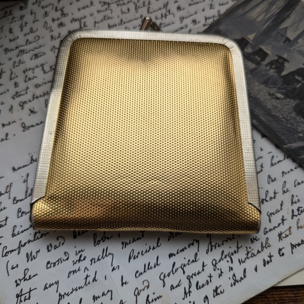 Gold and Silver Metal Mesh Wallet